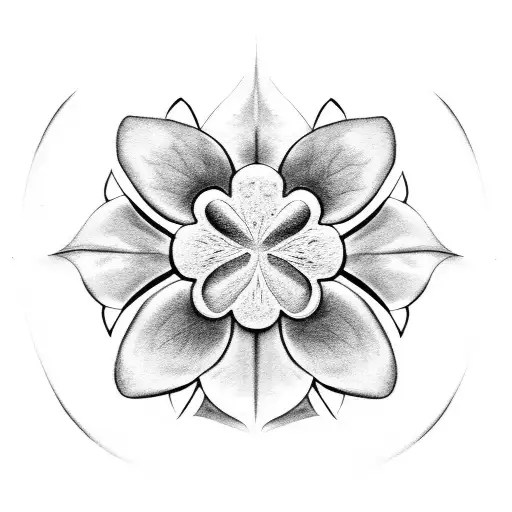 four leaf clover  tattoo design idea