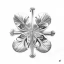 four leaf clover  tattoo design idea
