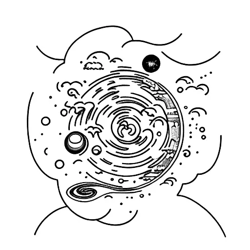 the universe, 111 tattoo design idea
