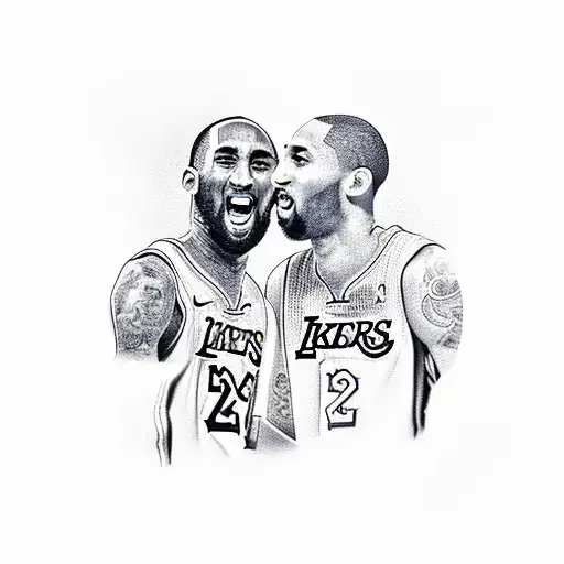 kobe bryant & nipsey hussle tattoo design idea