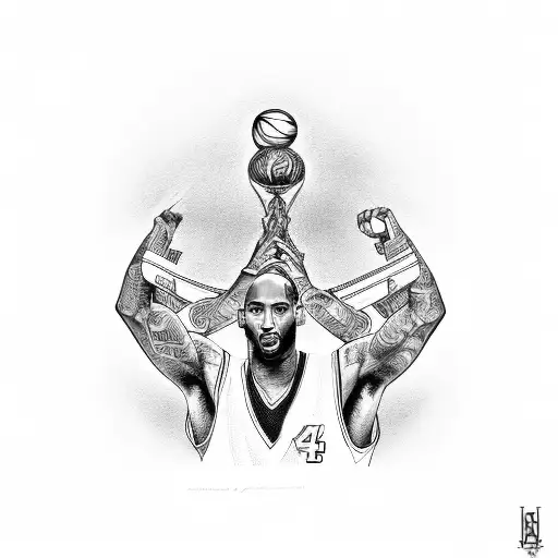 kobe bryant & nipsey hussle tattoo design idea