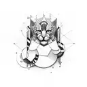 thoughts equal actions in symbolsd tattoo design idea