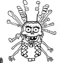 spongebob skeleton tattoo design idea