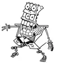 spongebob skeleton tattoo design idea