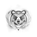 bear + rabbit + turtle + crow + phoenix + owl tattoo design idea