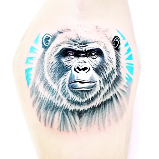 angry bear gorilla  tattoo design idea