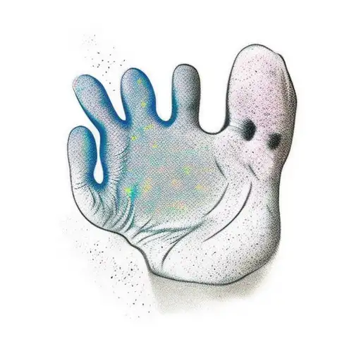 cat paw print tattoo design idea
