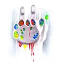 cat paw print tattoo design idea