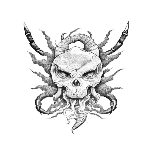 number nineteen with scorpion tattoo design idea