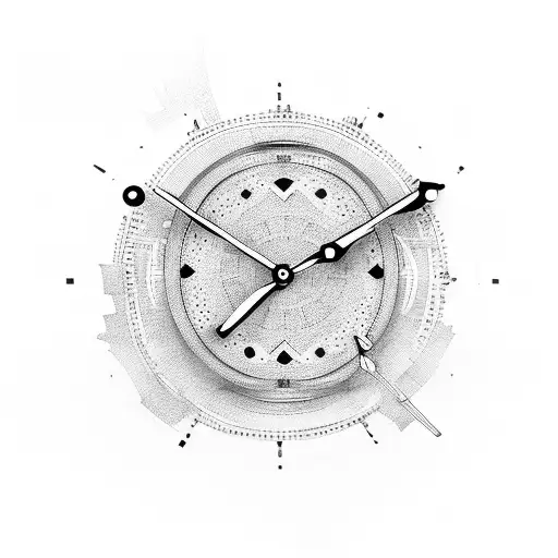 round the city , round the clock tattoo design idea