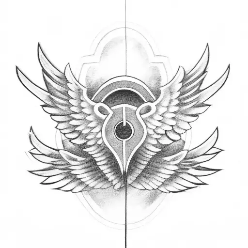 A rider on a motorcycle with wings, symbolizing freedom and adventure tattoo design idea