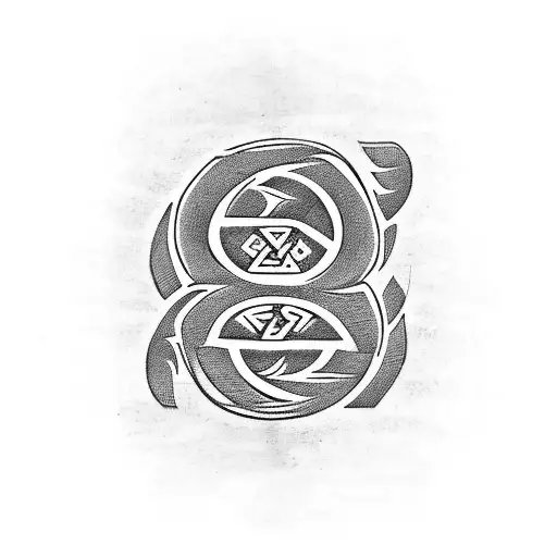 Runic alphabet tattoo design idea