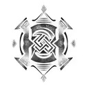 Runic alphabet tattoo design idea