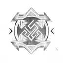 Runic alphabet tattoo design idea