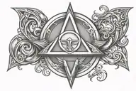 holy trinity symbol tattoo design idea