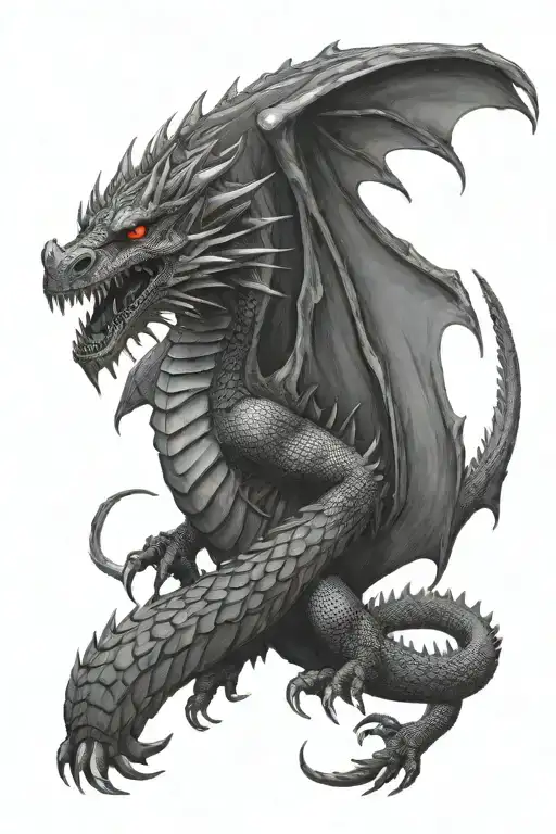 Balerion dragon tattoo design idea