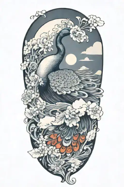 peacock tattoo design idea