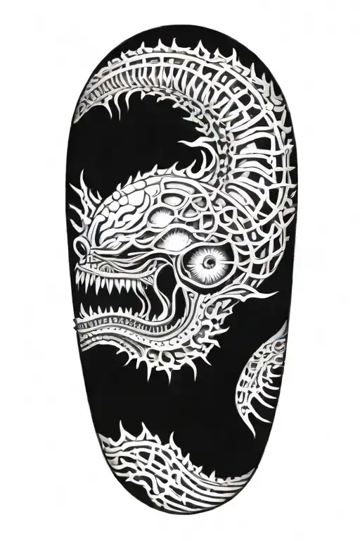 33 hr giger bioorganic sleeve tattoo design idea