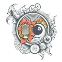 33 hrs sound waves tattoo design idea