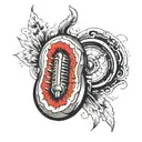 33 hrs sound waves tattoo design idea