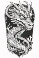 dragon with third eye  tattoo design idea