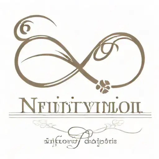 infinity symbol with dog footprint and letters m, a and r tattoo design idea