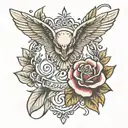 Collarbone tattoo design idea