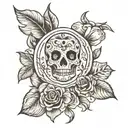 Collarbone tattoo design idea