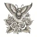 Collarbone tattoo design idea