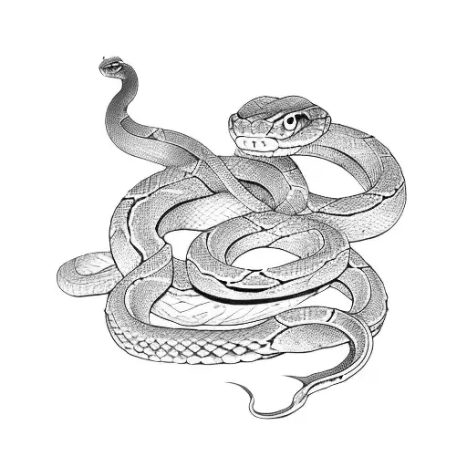 snake wrapped around a sword tattoo design idea