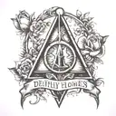 deathly hallows always harry potter tattoo design idea
