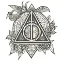 deathly hallows always harry potter tattoo design idea