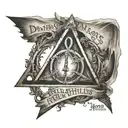 deathly hallows "always" quote from harry potter tattoo design idea