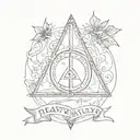 deathly hallows "always" quote from harry potter tattoo design idea