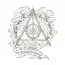 deathly hallows "always" quote from harry potter tattoo design idea