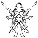 angel crying tattoo design idea