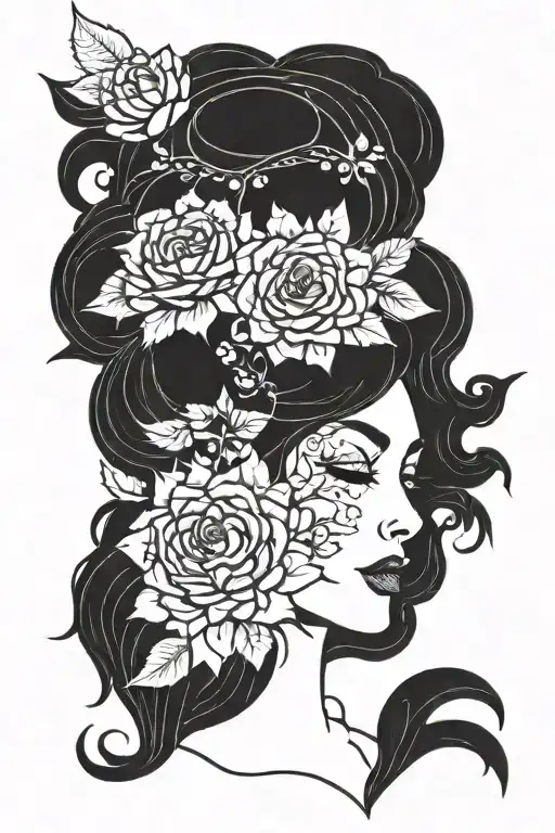 90s Virgo tattoo design idea