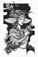 90s Virgo tattoo design idea