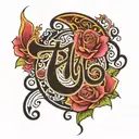 khushi calligraphy tattoo design idea