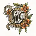 khushi calligraphy tattoo design idea