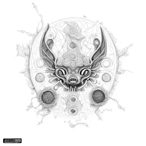 lsd, mdma, Psilocybine, Serotonin and Dopamine moleculas  tattoo design idea
