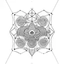 lsd, mdma, Psilocybine, Serotonin and Dopamine moleculas  tattoo design idea