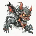 devil puppet master tattoo design idea