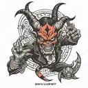 devil puppet master tattoo design idea