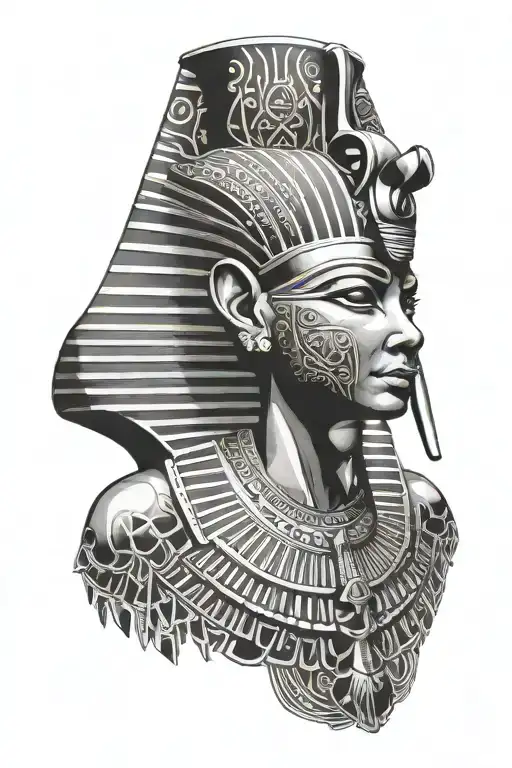 Egyptian pharoh tattoo design idea