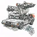 delorean tattoo design idea