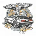 delorean tattoo design idea