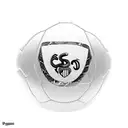 snake wrapped around soccer ball with philadelphia skyline  tattoo design idea