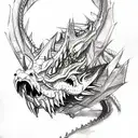 twin dragon tattoo design idea