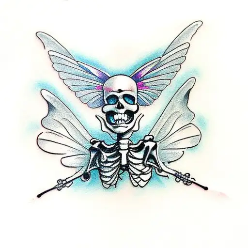 Tattoo uploaded by Jane Cho • Skeleton fairy • Tattoodo